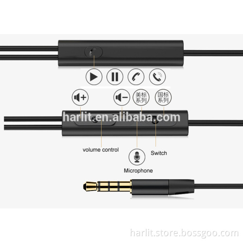 Stylish Handfree 3.5 mm In-ear Wired Stereo Earphone With Microphone And Line Control Noise Cancelling